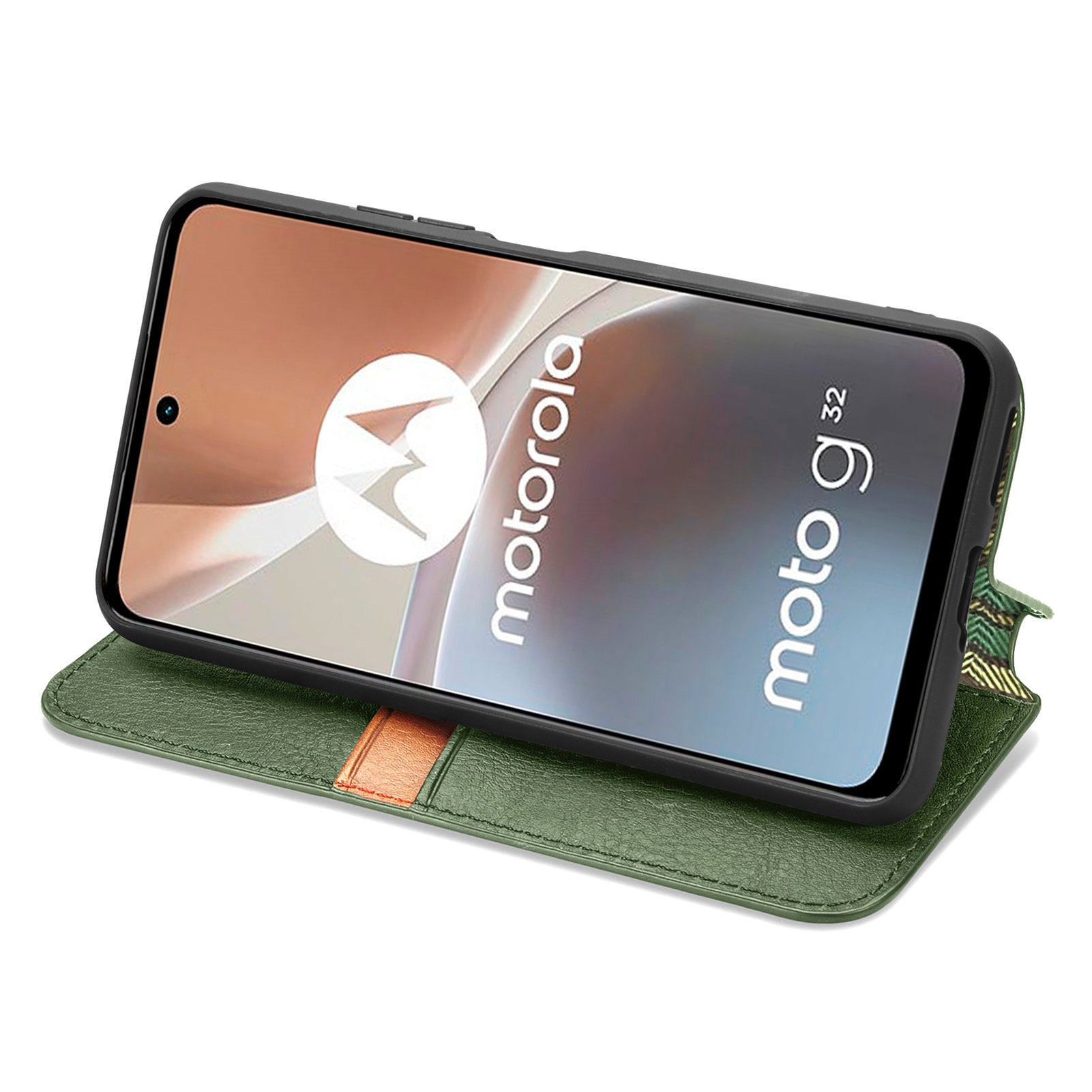 Magnetic Closure Phone Cover For Motorola Moto G32 4G Rhombus Imprinted PU Leather Phone Flip Wallet Case Stand Magnetic Closure Phone Cover For Motorola Moto G32 4G Rhombus Imprinted PU Leather Phone Flip Wallet Case Stand
